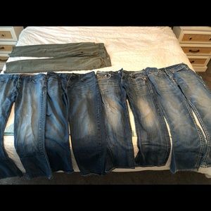 Lot of 5 pairs of mens jeans 34x32 and 36x32